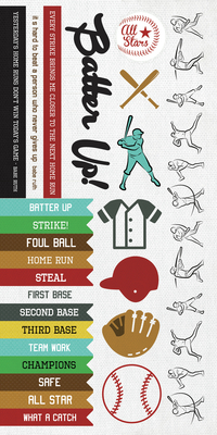 Kaisercraft-Game On Baseball Sticker Sheet